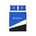 Blue-White-Black - Front - Playstation Banner Duvet Cover Set