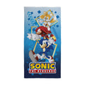 Blue-Multicoloured - Front - Sonic The Hedgehog Bounce Cotton Beach Towel