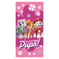 Pink-Multicoloured - Front - Paw Patrol Playtime Pups Beach Towel