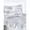 White-Grey - Front - Bedding & Beyond Camouflage Fitted Bed Sheet Set