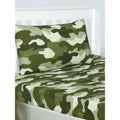Green - Back - Bedding & Beyond Camouflage Fitted Bed Sheet Set