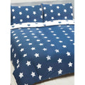 Navy Blue-White - Front - Bedding & Beyond Stars Duvet Cover Set