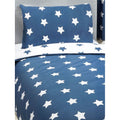 Navy Blue-White - Back - Bedding & Beyond Stars Duvet Cover Set
