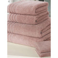 Dusky Pink - Front - Rapport So Soft Towel Set (Pack of 6)