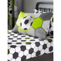 Neon Green-White-Black - Back - Football Stamp Duvet Cover Set