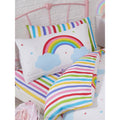 White-Blue - Back - Bedding & Beyond Childrens-Kids Rainbow Duvet Cover Set
