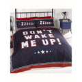 Red-White-Blue - Front - Catherine Lansfield Don´t Wake Me Up Duvet Cover Set