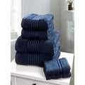 Denim - Front - Windsor Striped Towel Bale Set (Pack of 6)
