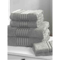 Silver - Front - Windsor Striped Towel Bale Set (Pack of 6)