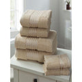 Biscuit - Front - Windsor Striped Towel Bale Set (Pack of 6)