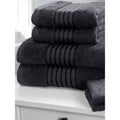 Grey - Front - Windsor Striped Towel Bale Set (Pack of 6)