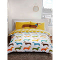 White-Yellow - Side - Rapport Sausage Dog Duvet Cover Set