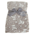 Grey-White - Front - Snuggle Baby Baby Wrap For Someone Special With Teddy Bear And Star Design