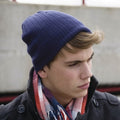 Navy Blue - Back - Result Unisex Double Knit Heavy Cotton Winter Beanie Hat