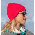 Red - Back - Result Unisex Double Knit Heavy Cotton Winter Beanie Hat