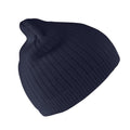 Navy Blue - Front - Result Unisex Double Knit Heavy Cotton Winter Beanie Hat