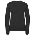 Black - Back - Russell Collection Ladies-Womens V-neck Knitted Cardigan