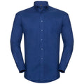 Bright Royal - Front - Russell Collection Mens Long Sleeve Easy Care Oxford Shirt