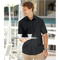 Black - Side - Russell Collection Mens Short Sleeve Ultimate Non-Iron Shirt
