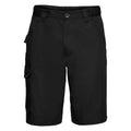 Black - Front - Russell Workwear Twill Shorts