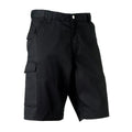 Black - Side - Russell Workwear Twill Shorts