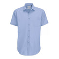 Business Blue - Front - B&C Mens Smart Short Sleeve Shirt - Mens Shirts