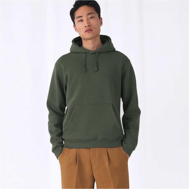 Millennial Khaki - Back - B&C Mens Hooded Sweatshirt - Hoodie