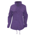 Purple - Side - B&C Womens-Ladies Sirocco Lightweight Windproof, Showerproof & Water Repellent Jacket