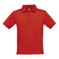 Red - Front - B&C Kids-Childrens Unisex Safran Polo Shirt