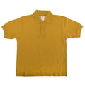 Gold - Front - B&C Kids-Childrens Unisex Safran Polo Shirt