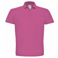 Fuchsia - Front - B&C ID.001 Mens Short Sleeve Polo Shirt