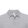 Heather Grey - Side - B&C ID.001 Mens Short Sleeve Polo Shirt