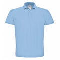 Light Blue - Front - B&C ID.001 Mens Short Sleeve Polo Shirt