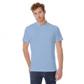 Light Blue - Back - B&C ID.001 Mens Short Sleeve Polo Shirt