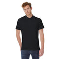 Black - Back - B&C ID.001 Mens Short Sleeve Polo Shirt