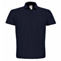 Navy Blue - Front - B&C ID.001 Mens Short Sleeve Polo Shirt