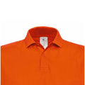 Orange - Side - B&C ID.001 Mens Short Sleeve Polo Shirt