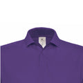 Purple - Side - B&C ID.001 Mens Short Sleeve Polo Shirt