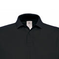 Black - Side - B&C ID.001 Mens Short Sleeve Polo Shirt