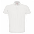 White - Front - B&C ID.001 Mens Short Sleeve Polo Shirt