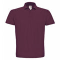Wine - Front - B&C ID.001 Mens Short Sleeve Polo Shirt