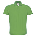 Real Green - Front - B&C ID.001 Mens Short Sleeve Polo Shirt