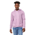 Lilac - Side - Bella + Canvas Unisex Pullover Polycotton Fleece Hooded Sweatshirt - Hoodie