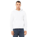 White - Back - Bella + Canvas Unisex Pullover Polycotton Fleece Hooded Sweatshirt - Hoodie