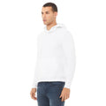 White - Side - Bella + Canvas Unisex Pullover Polycotton Fleece Hooded Sweatshirt - Hoodie