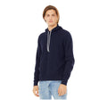 Navy Blue - Side - Bella + Canvas Unisex Pullover Polycotton Fleece Hooded Sweatshirt - Hoodie