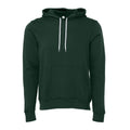 Forest Green - Front - Bella + Canvas Unisex Pullover Polycotton Fleece Hooded Sweatshirt - Hoodie