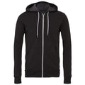 Dark Grey Heather - Front - Canvas Unixex Zip-up Polycotton Fleece Hooded Sweatshirt - Hoodie