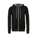 DTG Black - Front - Canvas Unixex Zip-up Polycotton Fleece Hooded Sweatshirt - Hoodie