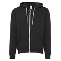 DTG Grey - Front - Canvas Unixex Zip-up Polycotton Fleece Hooded Sweatshirt - Hoodie